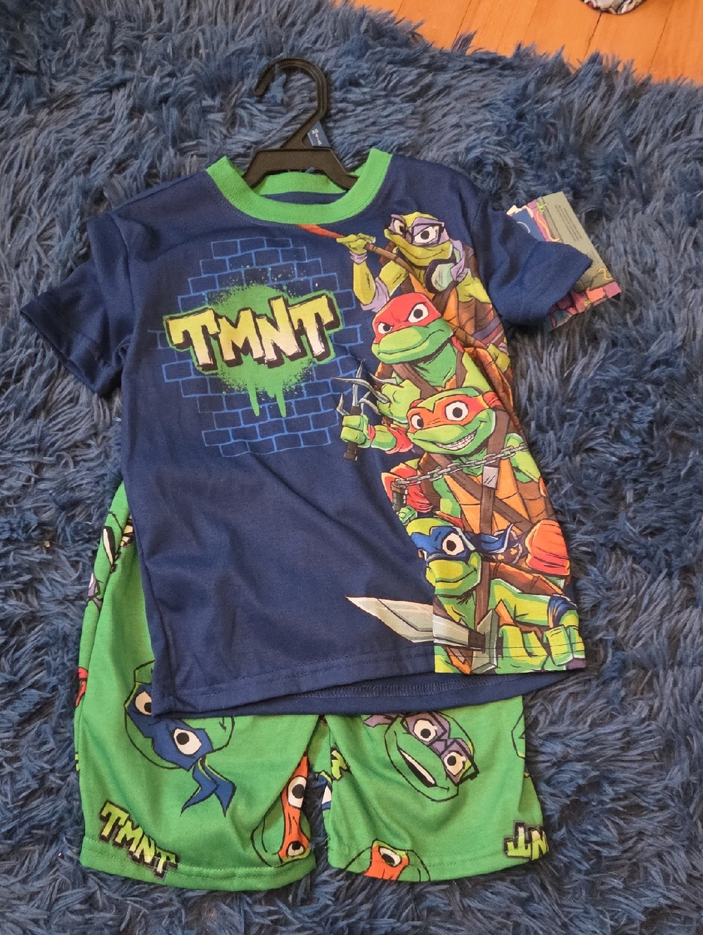 Nickelodeon TMNT Navy & Green Short Sleeve Pajama Set